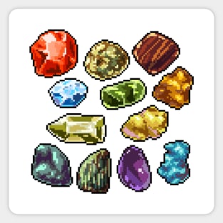 gemstones pixel collection Sticker